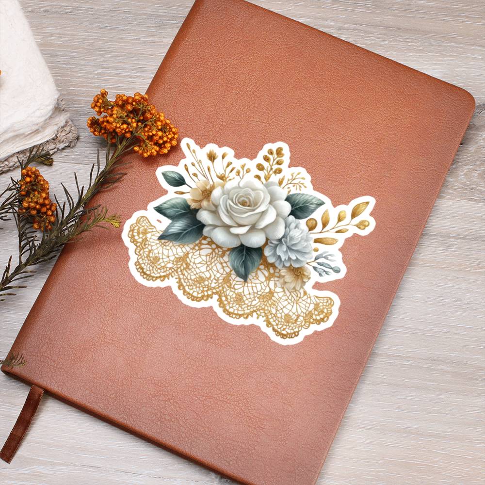 Luxury Wedding Decor Sticker 044 - Vegan Leather Journal