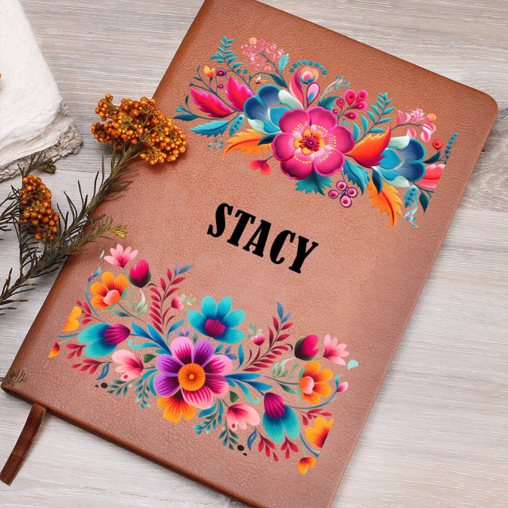 Stacy (Mexican Flowers 2) - Vegan Leather Journal