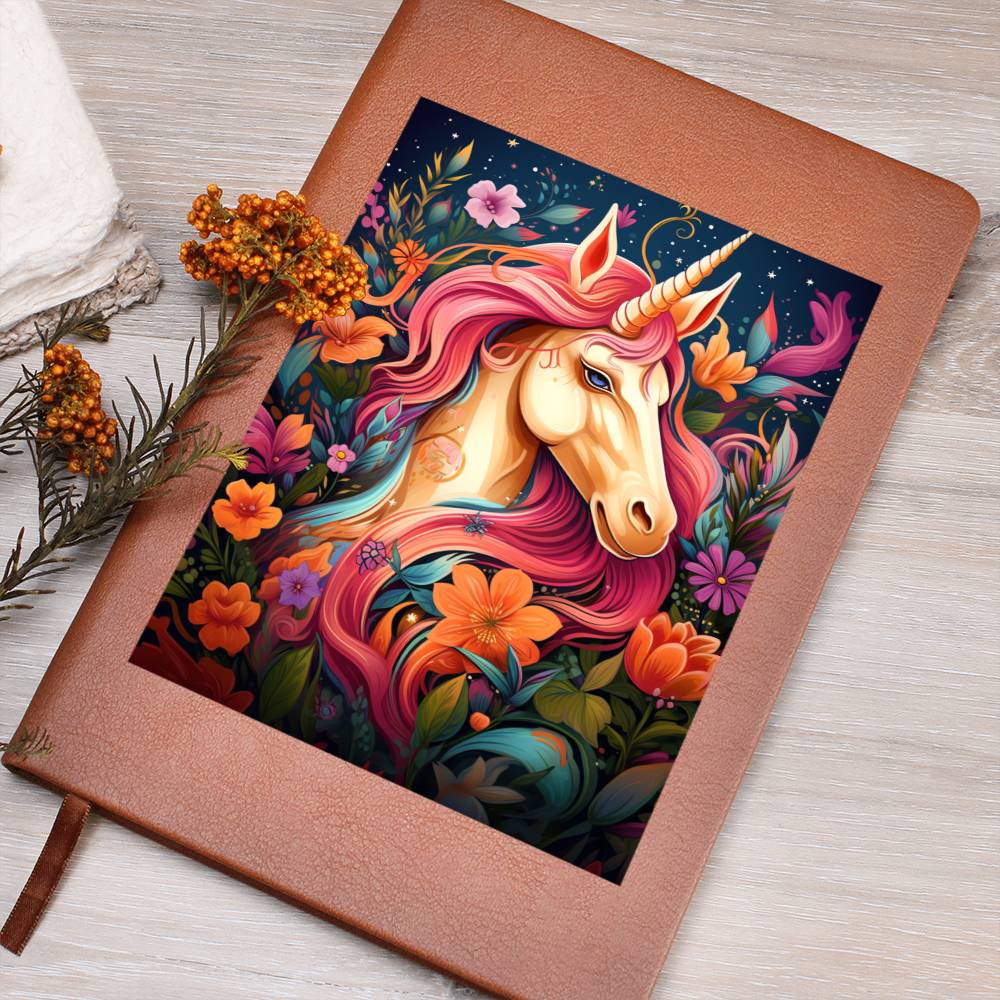 Cute Unicorn 101 - Vegan Leather Journal