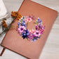 Floral Flower Wreath 138 - Vegan Leather Journal