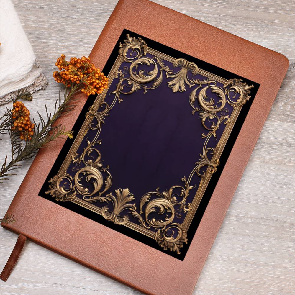 Ornate Gold Cover 095 - Vegan Leather Journal