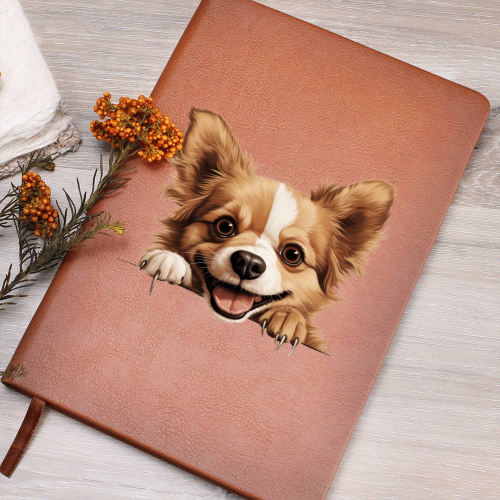 Russian Toy Peeking - Vegan Leather Journal