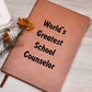 World's Greatest School Counselor v1 - Vegan Leather Journal