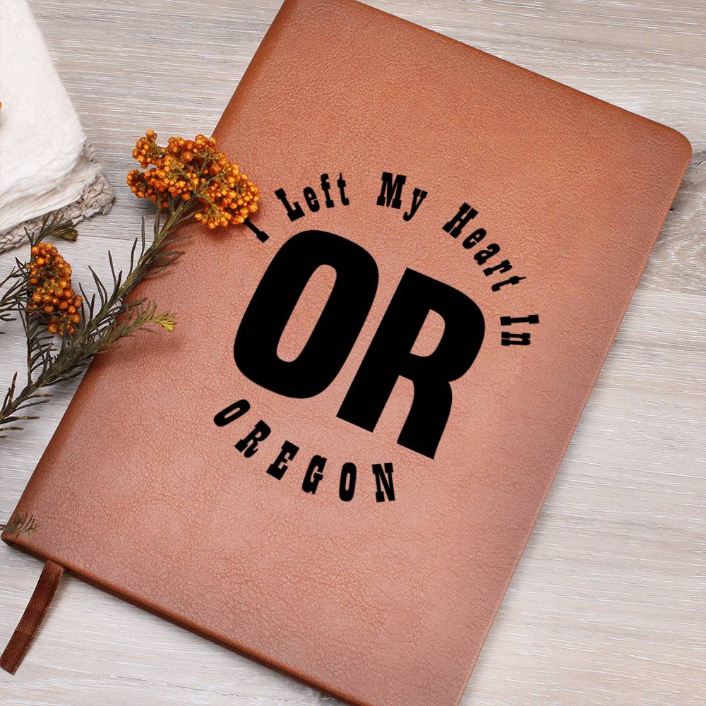 Heart In Oregon v01 - Vegan Leather Journal