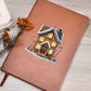 Christmas Gingerbread House 012 - Vegan Leather Journal