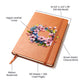 Floral Flower Wreath 152 - Vegan Leather Journal