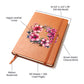 Floral Flower Wreath 106 - Vegan Leather Journal
