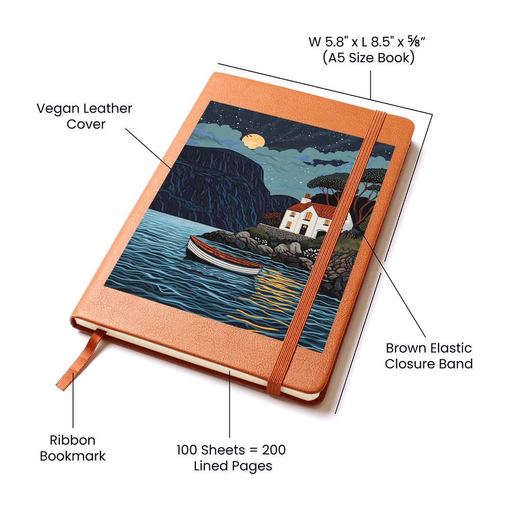 Minimalist BOHO Art 095 - Vegan Leather Journal