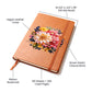 Floral Flower Wreath 092 - Vegan Leather Journal