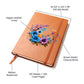 Floral Flower Wreath 026 - Vegan Leather Journal