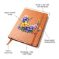Floral Flower Wreath 107 - Vegan Leather Journal