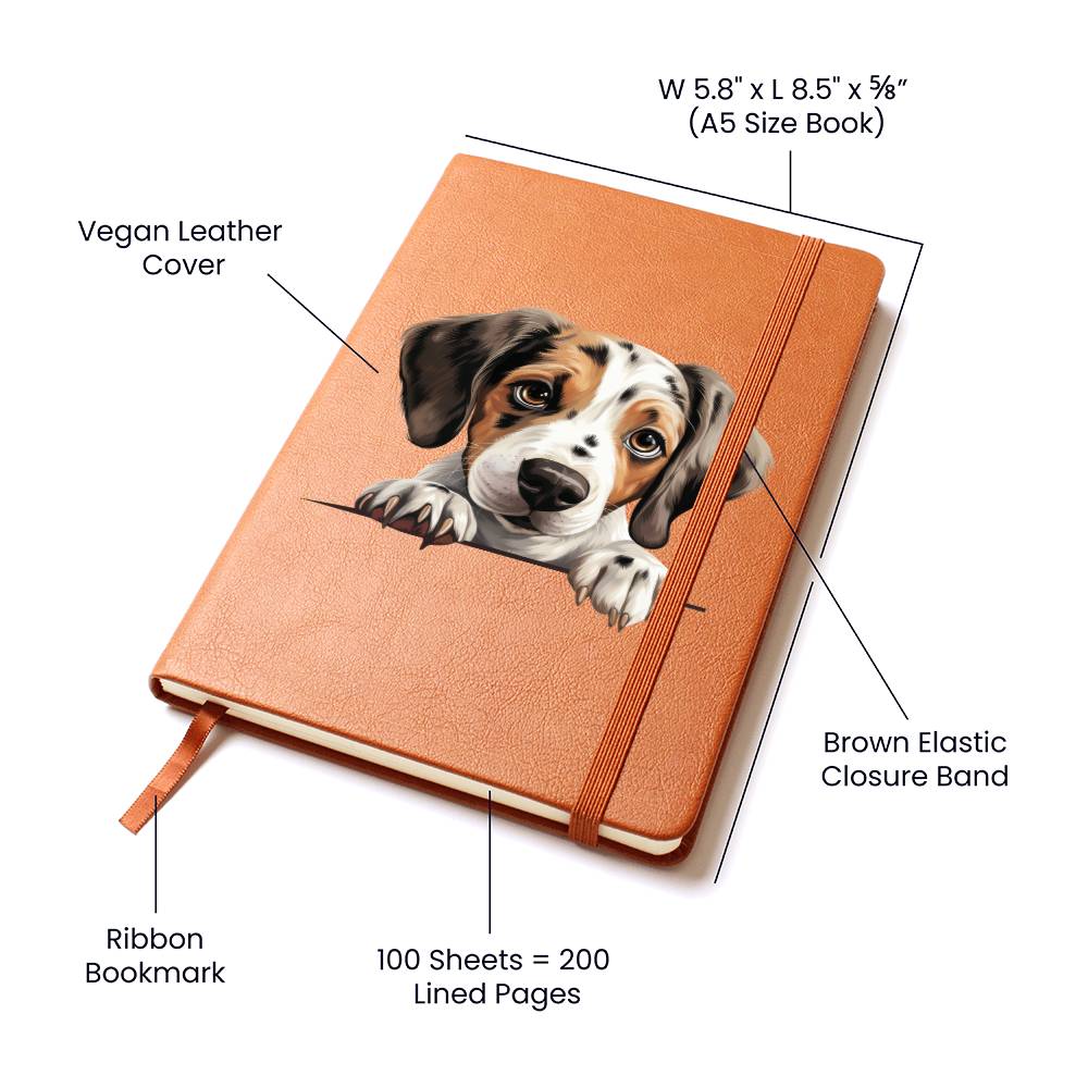 Pointer Peeking - Vegan Leather Journal