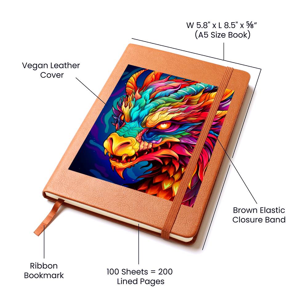 Majestic Dragon 002 - Vegan Leather Journal