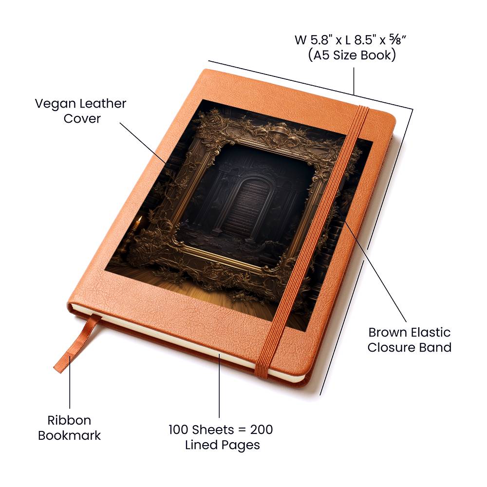 Ornate Gold Cover 103 - Vegan Leather Journal