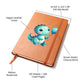 Colorful Baby Dinosaur 051 - Vegan Leather Journal