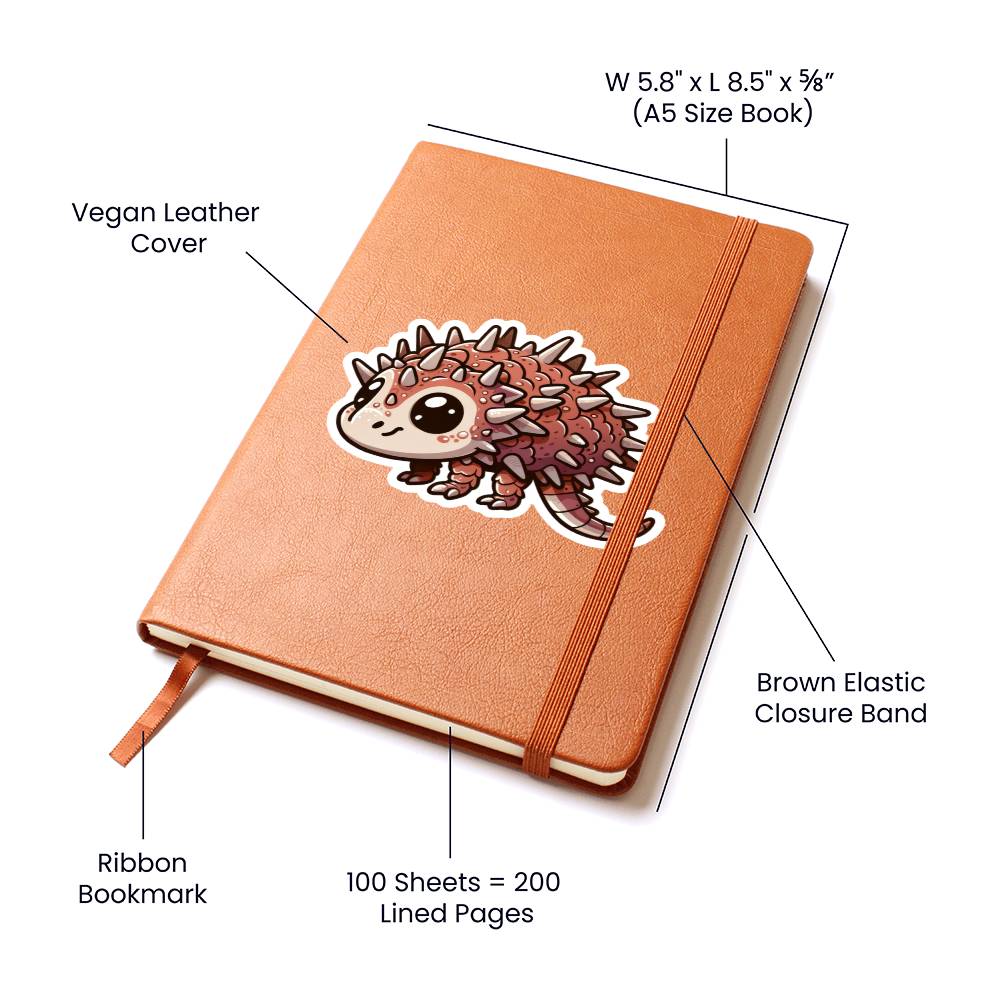 Cute Thorny devil sticker 192 - Vegan Leather Journal