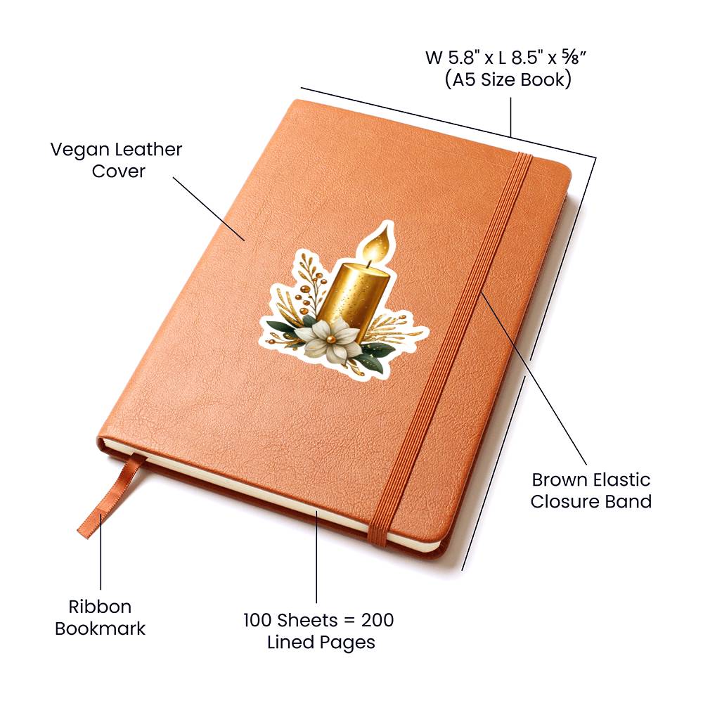 Luxury Wedding Decor Sticker 016 - Vegan Leather Journal