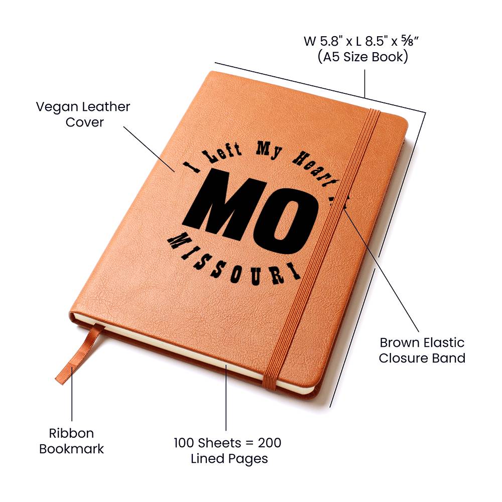 Heart In Missouri v01 - Vegan Leather Journal