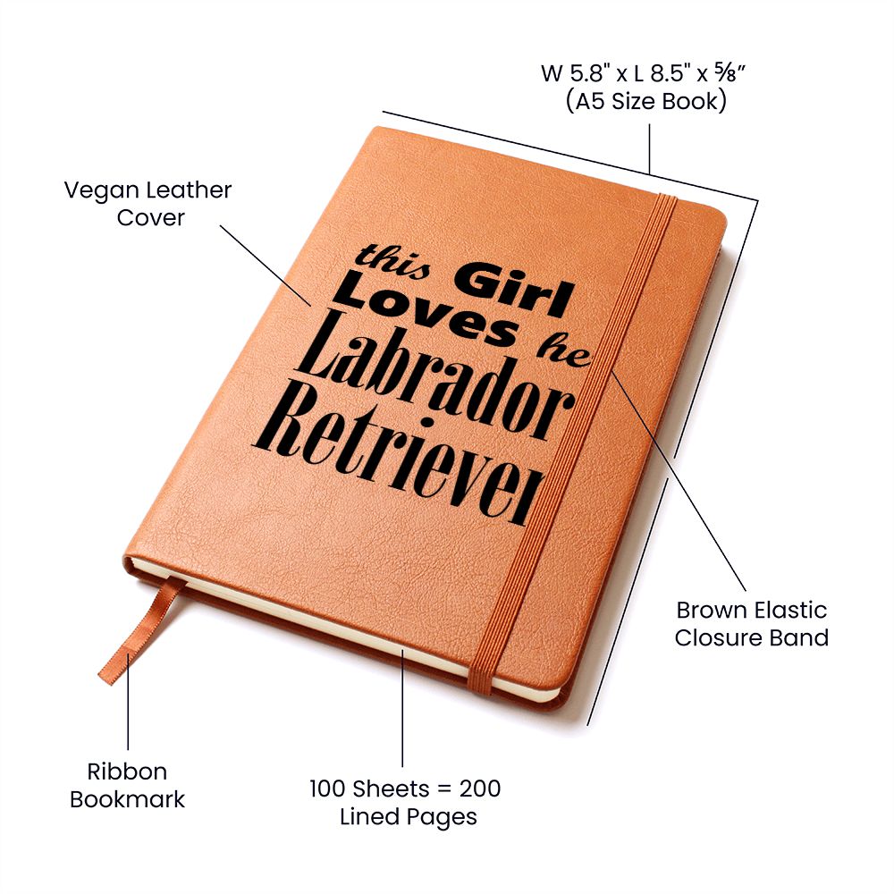 Labrador Retriever - Vegan Leather Journal