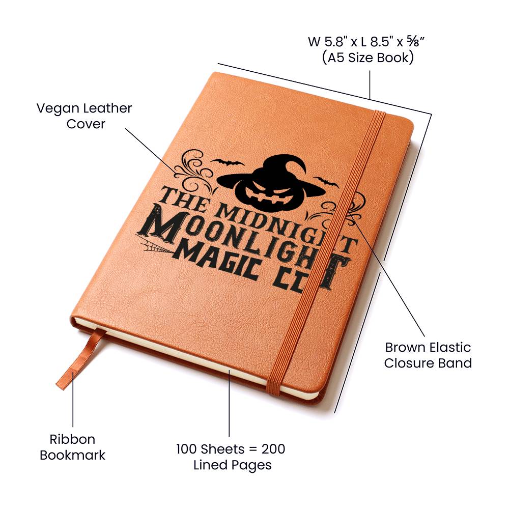 Vintage Halloween Signs 15 - Vegan Leather Journal