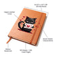 Valentine's Day Black Cat 021 - Vegan Leather Journal