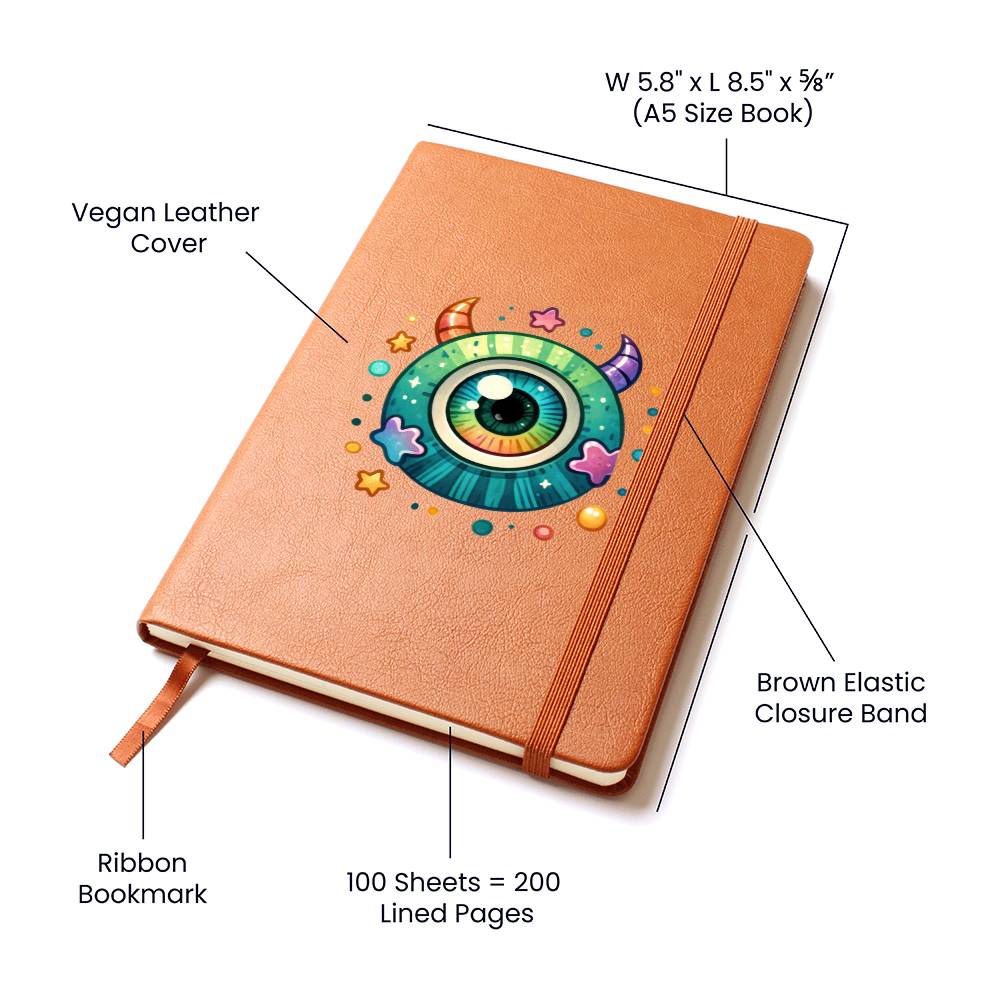 Cute Halloween Sticker 045 - Vegan Leather Journal