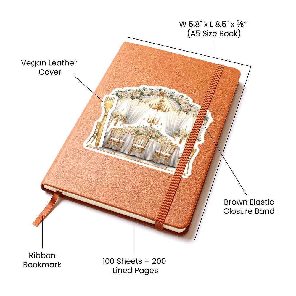 Luxury Wedding Decor Sticker 008 - Vegan Leather Journal