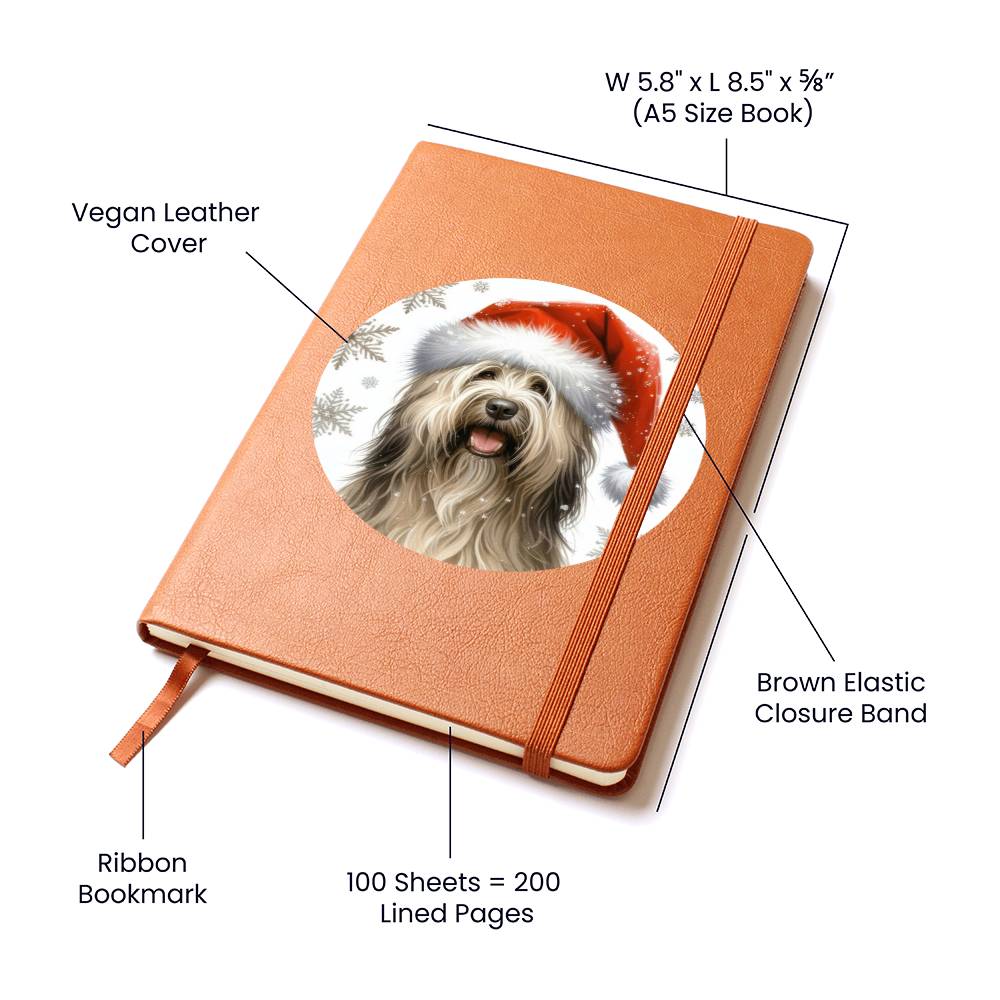 Christmas Dog - Bergamasco - Vegan Leather Journal