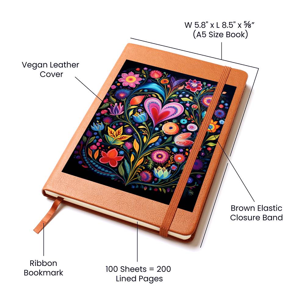 Valentine's Day Art 010 - Vegan Leather Journal