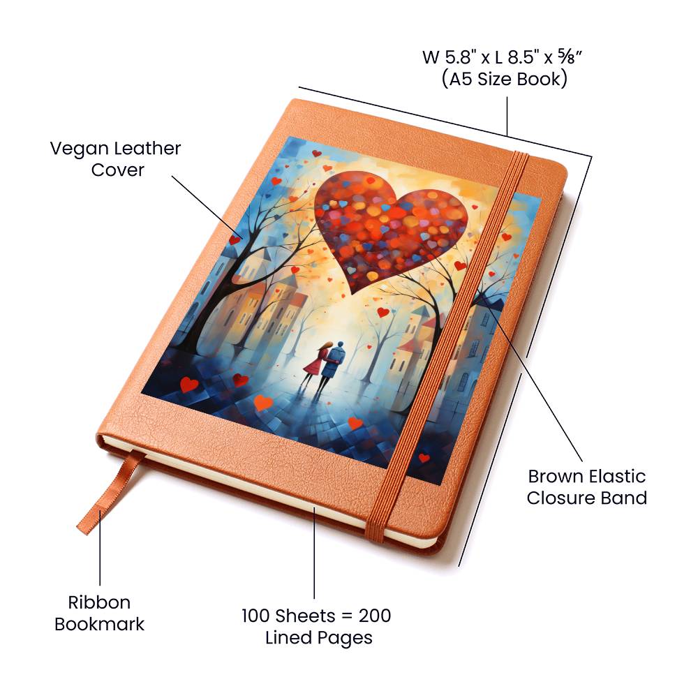Valentine's Day Art 129 - Vegan Leather Journal