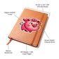 Cute Pig sticker 126 - Vegan Leather Journal