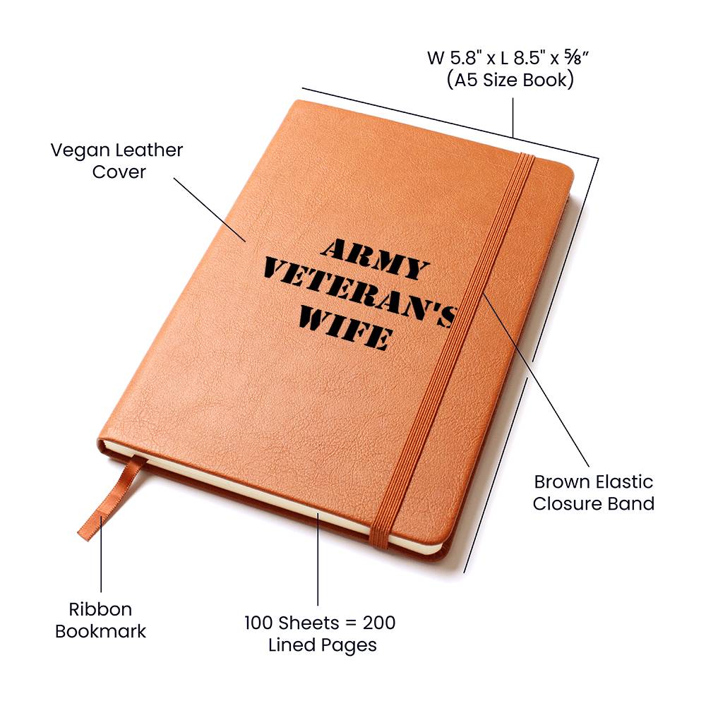 Army Veteran's Wife - Vegan Leather Journal
