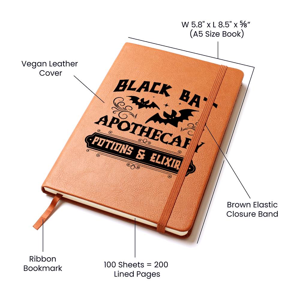 Vintage Halloween Signs 01 - Vegan Leather Journal