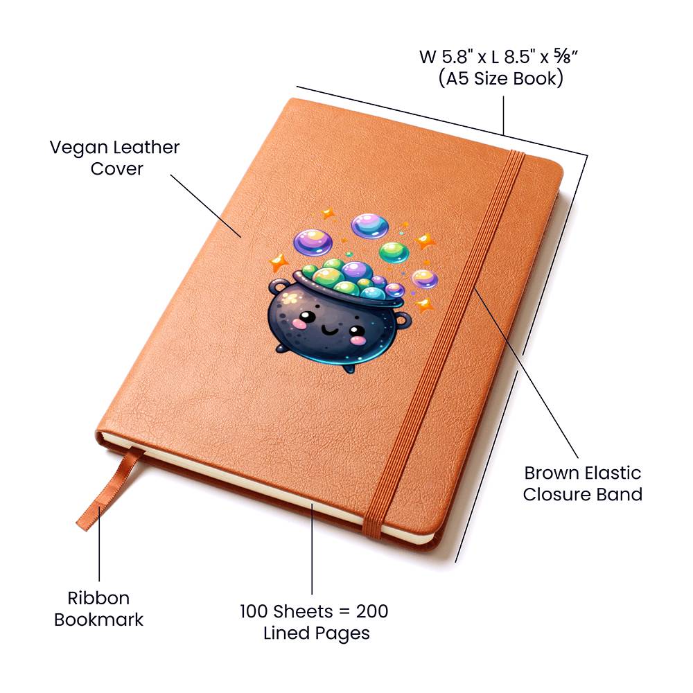Cute Halloween Sticker 052 - Vegan Leather Journal