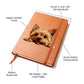 Silky Terrier Peeking - Vegan Leather Journal