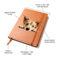 Portuguese Podengo Pequeno Peeking - Vegan Leather Journal