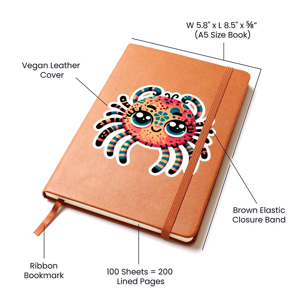 Cute Spider sticker 176 - Vegan Leather Journal