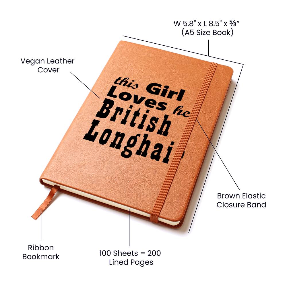 British Longhair - Vegan Leather Journal