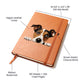 Smooth Fox Terrier Peeking - Vegan Leather Journal