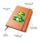 Colorful Baby Dinosaur 071 - Vegan Leather Journal