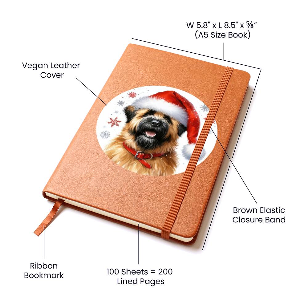 Christmas Dog - Bouvier des Flandres - Vegan Leather Journal