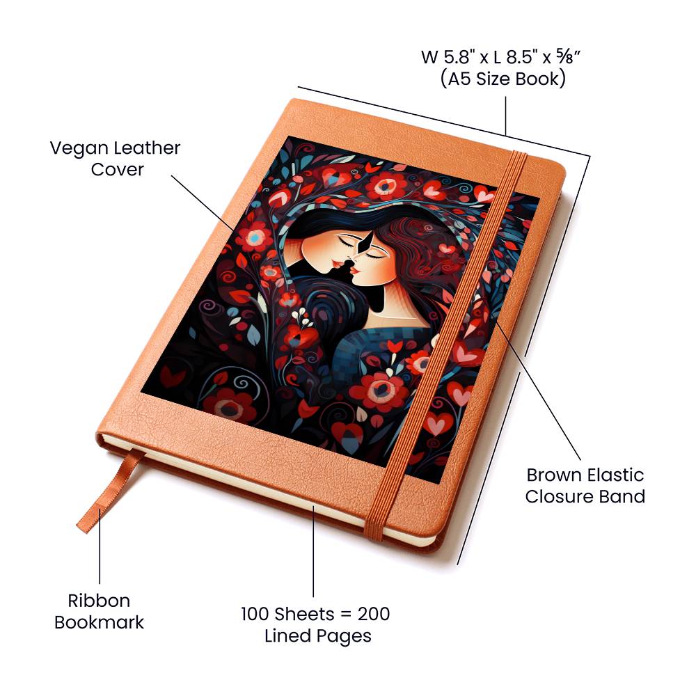 Valentine's Day Art 219 - Vegan Leather Journal