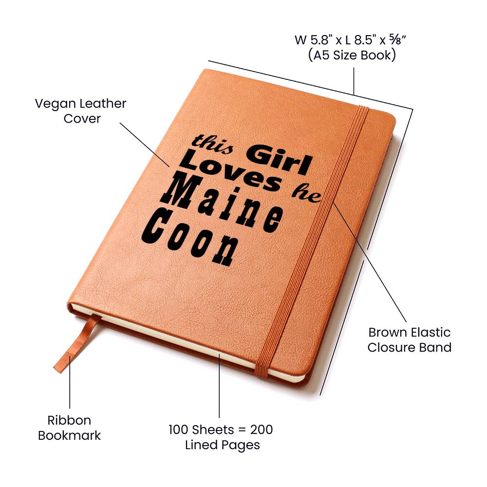 Maine Coon - Vegan Leather Journal