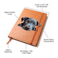 Blue Lacy Peeking - Vegan Leather Journal