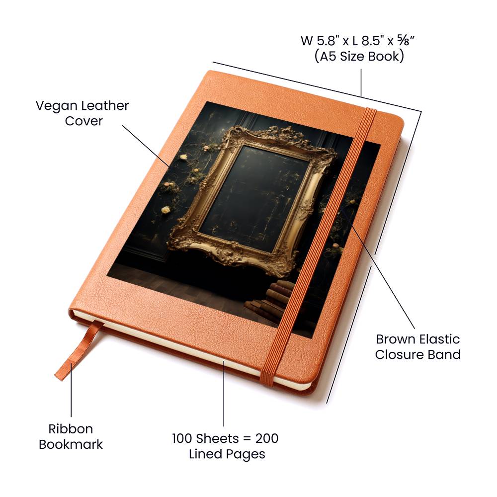 Ornate Gold Cover 105 - Vegan Leather Journal