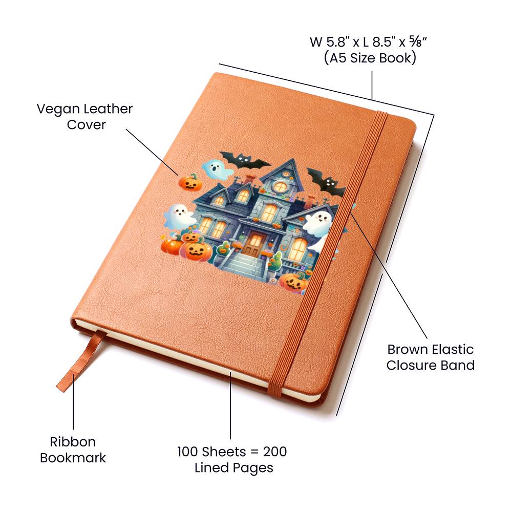 Cute Halloween Sticker 032 - Vegan Leather Journal