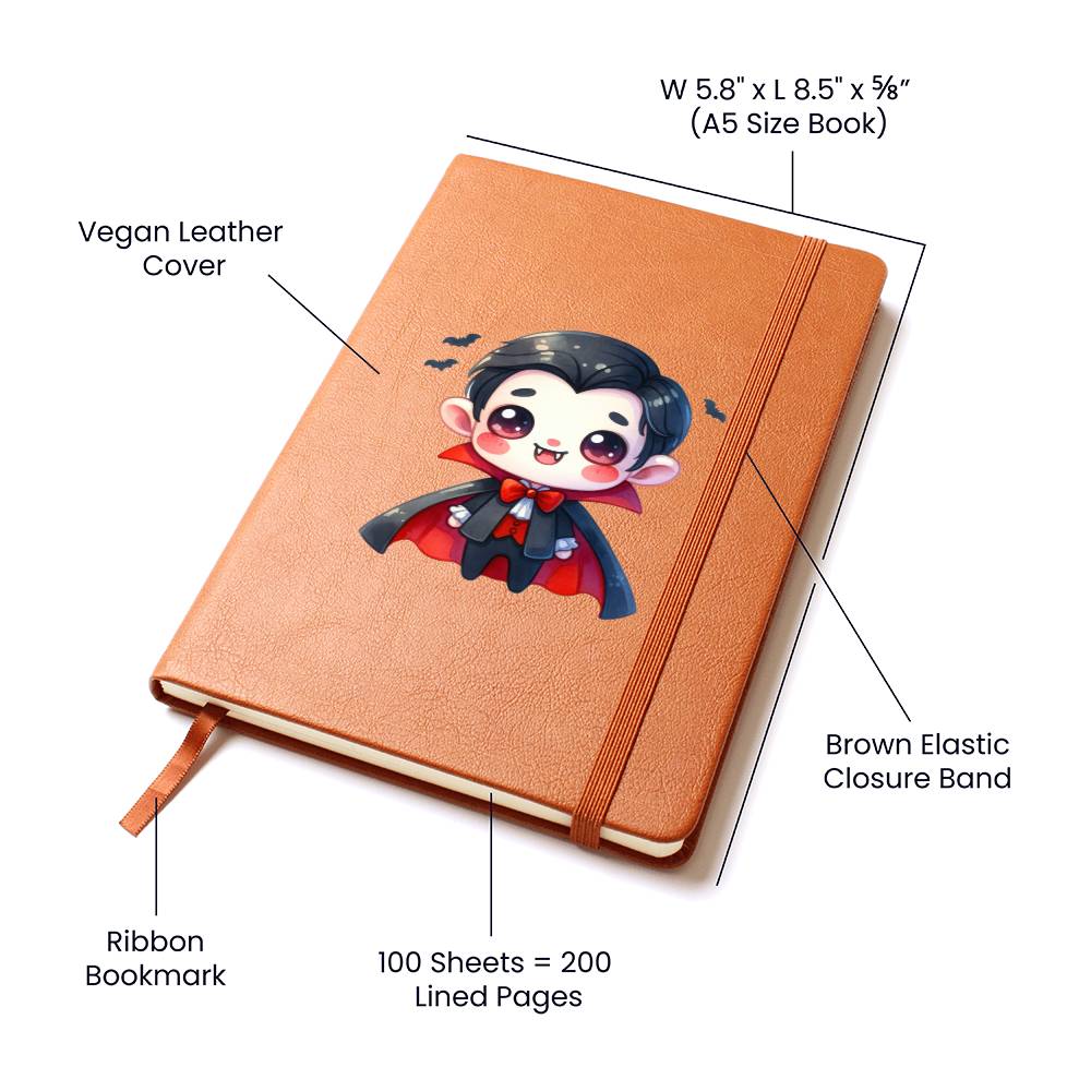 Cute Halloween Sticker 082 - Vegan Leather Journal