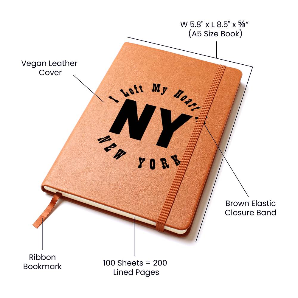 Heart In New York v01 - Vegan Leather Journal