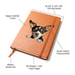 Rat Terrier Peeking - Vegan Leather Journal