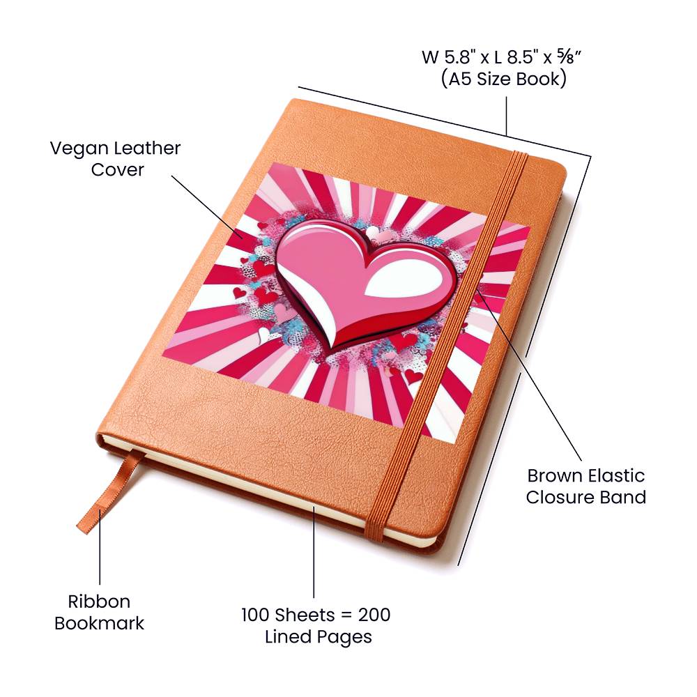 Valentine's Day Pop Art 10 - Vegan Leather Journal